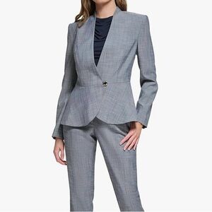 Gray Tailored Blazer with Notched Lapels